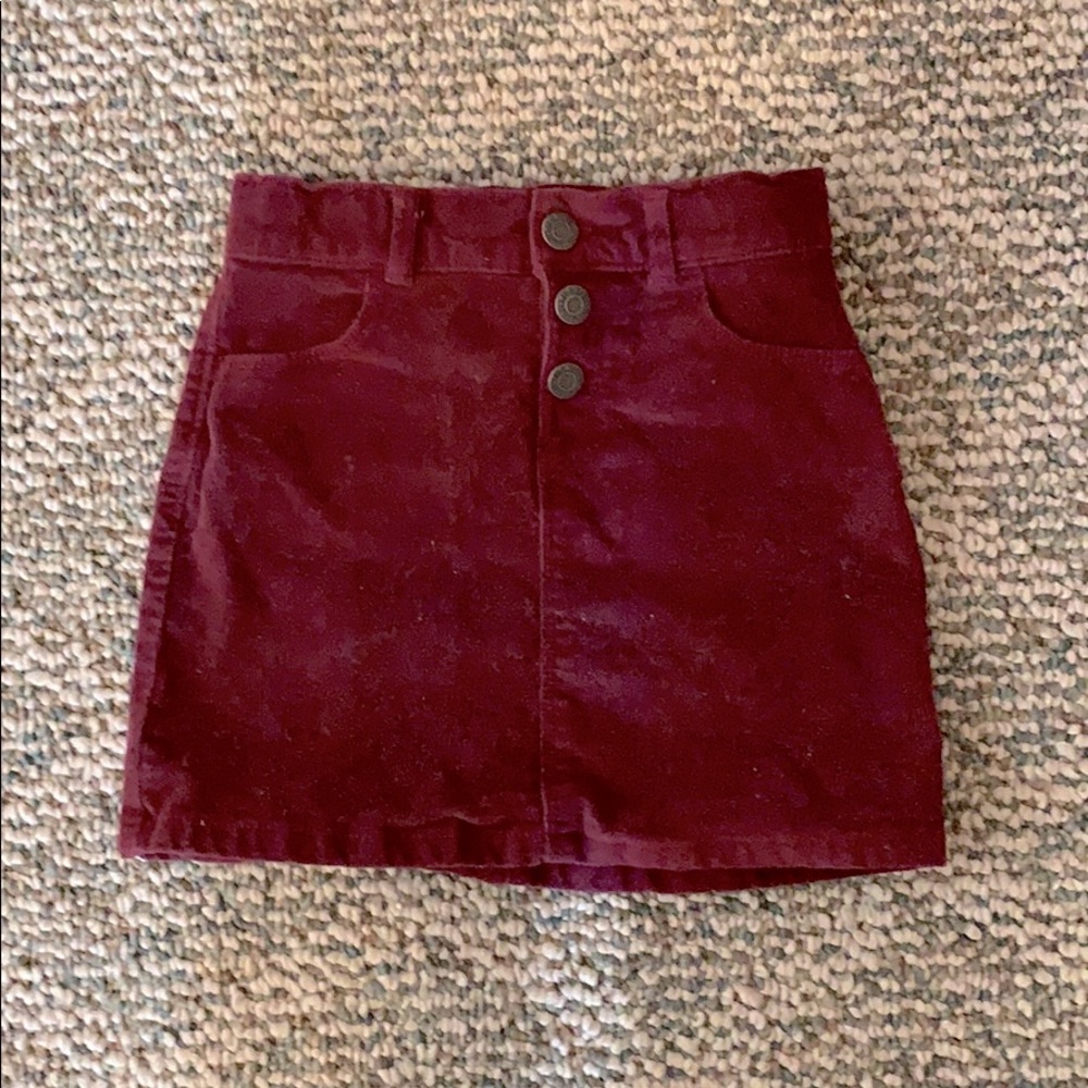 Old navy wine colored corduroy skirt